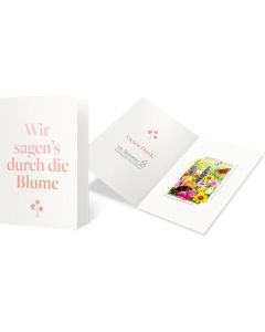 PlantCard A6-Samenklappkarte - Samen nach Wahl - inkl. Werbedruck