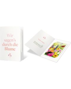 PlantCard A7-Samenklappkarte - Samen nach Wahl - inkl. Werbedruck