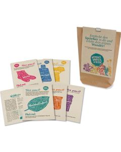 Samentüten Wissen & Wunder Medium (6er Set) - Samen nach Wahl - inkl. Werbedruck