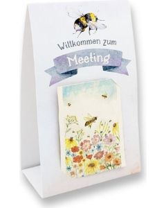 Tischaufsteller-Klassisch - Samen nach Wahl - inkl. Werbedruck