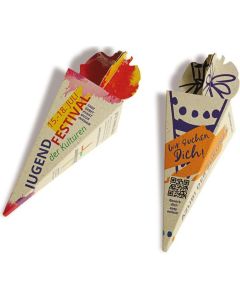 Zaubertüte (Graspapier) - Samenset - inkl. Werbedruck