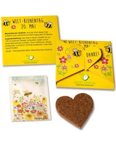 Ein Herz für…Bienen Karte! - Samenset - inkl. Werbedruck