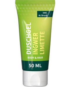 Duschgel Ingwer-Limette, 50 ml Tube - inkl. Werbedruck