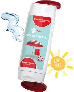 DuoPack Sonnenmilch LSF 30 (sens.) + Hände-Desinfektionsgel (2 x 50 ml) - inkl. Werbedruck