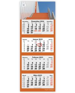 4-Monats Faltkalender Quatrus-Light Plus, inkl. Druck