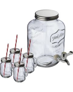 Set Getränkespender & 4 Gläser Braga