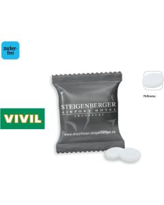 VIVIL Extra Strong zuckerfrei 2 Stück Werbetüte