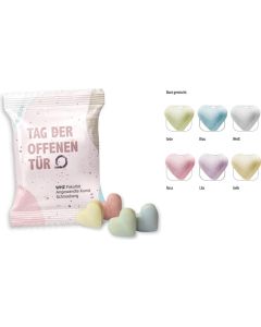 Traubenzuckerherzen bunt Werbetüte
