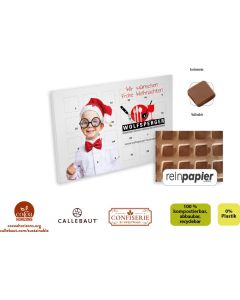 Tisch Adventskalender aus Reinpapier individuell bedruckt