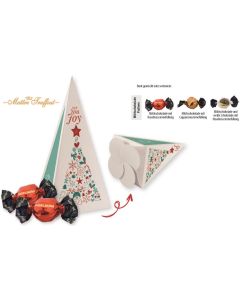 Weihnachtspralinés in Motivkartonage Tannenbaum
