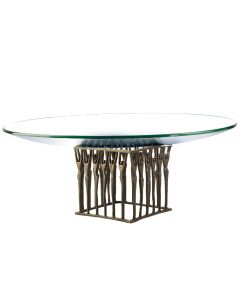 Skulptur Zusammen die Sache anheben