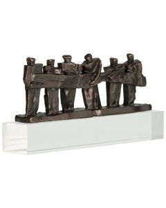 Skulptur Zusammen die Sache auf die Beine stellen