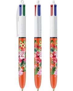 BIC® 4 Colours Fine Kugelschreiber inkl. 1c-Siebdruck