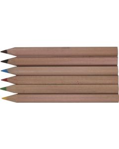 6er Mini-Buntstift Set, 6-eckig