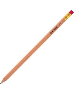 Stabilo® Grafitstift 6-kant natur mit Radiergummi