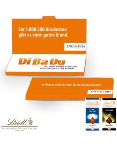 Grußkarte mit Schokoladentafel von Lindt Excellence