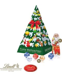 Präsent Weihnachtsbaum mit Lindt Minis und Nikolaus
