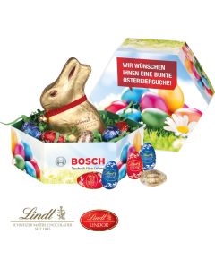 Großes Osternest mit Schokolade - Füllung nach Wahl / Graspapier - inkl. Digitaldruck