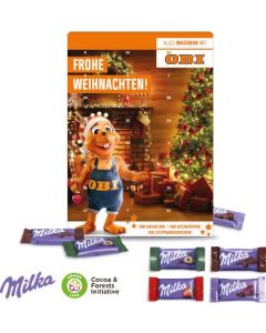 Wand-Adventskalender mit Milka Schokolade Mix