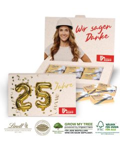 Präsentbox Business mit Lindt Schokotäfelchen