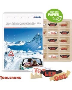 Adventskalender mit TOBLERONE, Inlay aus Papierfaser