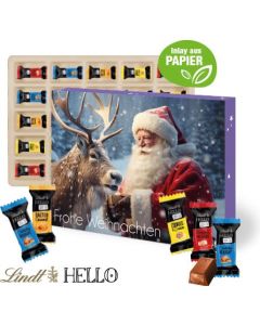 Adventskalender Lindt HELLO Mini Stick Mix, Inlay aus Papierfaser