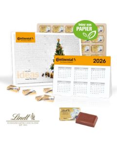 2 in 1 Adventskalender Lindt mit Jahresplaner, Inlay aus Papierfaser