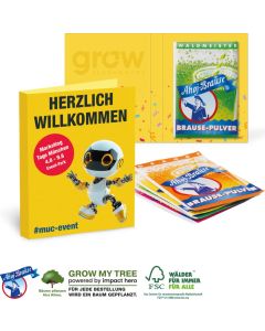 Werbe-Klappkarte mit Ahoj Brause Pulver