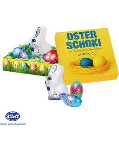 Kleines Osternest mit Klett Schokolade