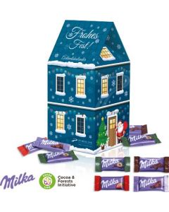 Adventskalender-Haus XL mit Milka Schokolade