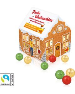 Adventskalender Weihnachtshaus Classic mit Fairtrade® Schokolade