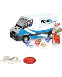 3D Präsent Transporter mit Lindt Minis und Nikolaus