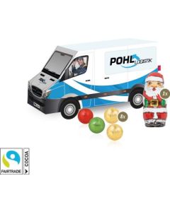 3D Präsent Transporter mit Fairtrade® Schokolade
