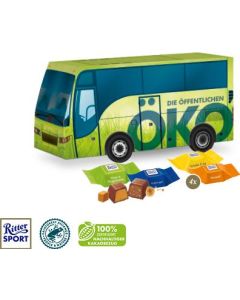 3D Präsent Bus mit Ritter SPORT Schokowürfel