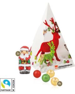 Präsent Weihnachtsbaum mit Fairtrade® Schokolade