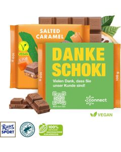Ritter SPORT "Vegan" mit Werbebanderole