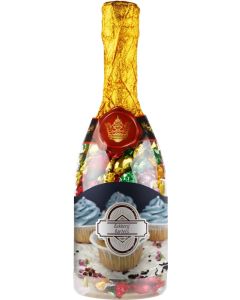 Champagnerflasche mit Metallic Sweets