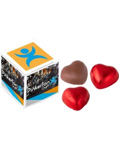 Box mit 3 Schokoladenherzen