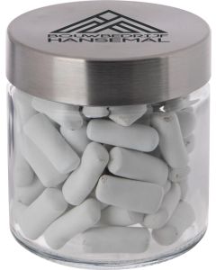 Glaskrug Rostfreier Deckel 0,35L, mit verschiedenen Füllvarianten