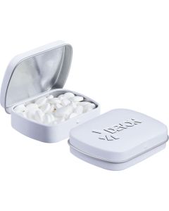 Geprägte Mini Klappdeckeldose, mit Pfefferminz