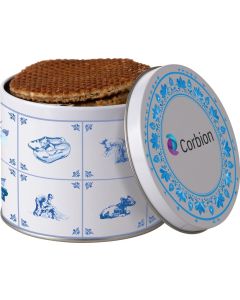 Delftblaue Dose, mit Sirupwaffeln