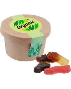 Kartonbecher mit Süßigkeiten