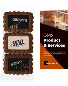 Dreifach bedruckte Kekskarte