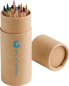 Buntstift Schachtel mit 12 Buntstiften Cylinder