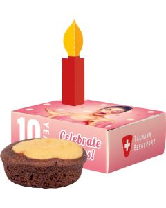 Minikuchen in Werbebox, Bahlsen Kuchensnack Marmor - inkl. Druck