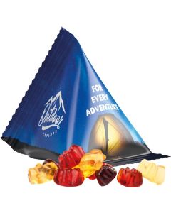 Trolli im Tetraeder 30% Fruchtsaft Bärchen, 15 g - Folie nach Wahl - inkl. Druck