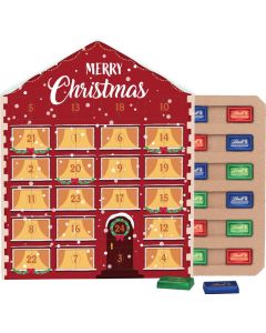 Täfelchen Adventskalender Haus Eco - 24 Lindt Schokotäfelchen - inkl. Druck