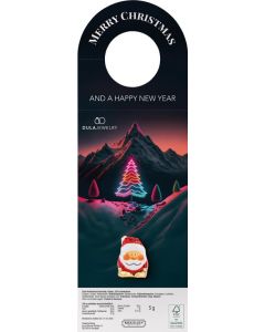 Werbeanhänger aus Karton - Inhalt nach Wahl - inkl. Druck