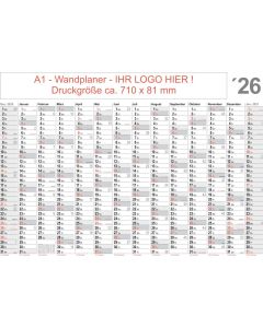 14-Monats-Poster-Wandkalender A1 mit Logo-Druck