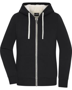 Damen Kapuzenjacke mit weichem Sherpa-Futter